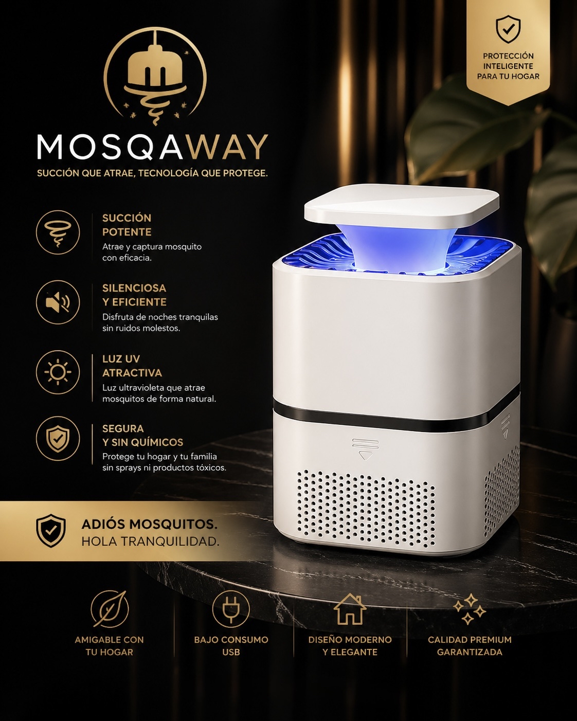 Luz Atrapa Mosquitos Segura